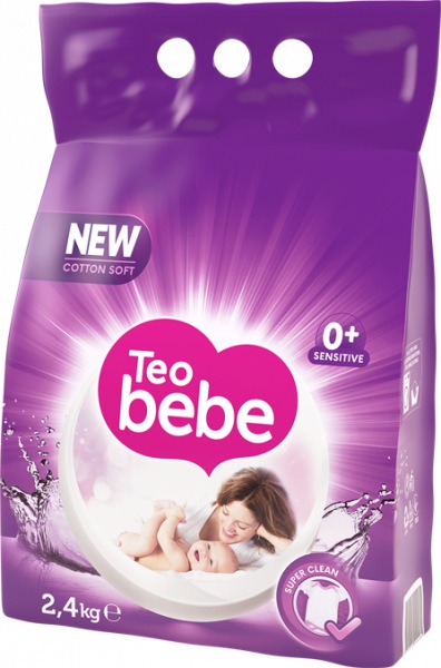 TEO BEBE Sensitive Violet Automat Порошок для стирки детских вещей  (2,4 кг), Болгария { 22784 }