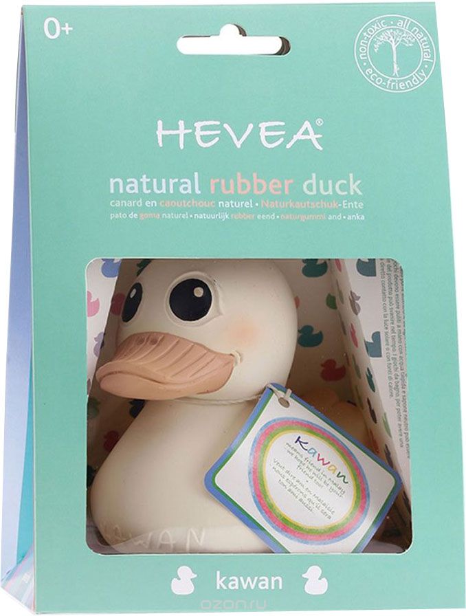 HEVEA Kawan rubbler duck игрушка для ванной Уточка 0+, Марокко { 54584 }