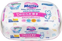 Салфетки влажные  д/детей   "Merries" ( 54 шт ) в контейнере, Япония  { 39822 }