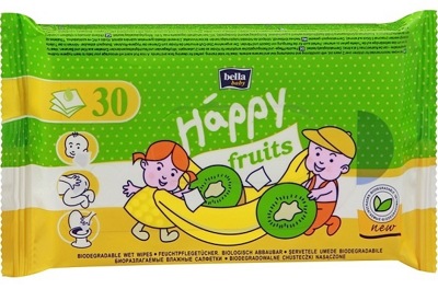 Влажные салфетки Bella Baby happy Fruits (с аром. киви и банана)  30 шт { 20871 }