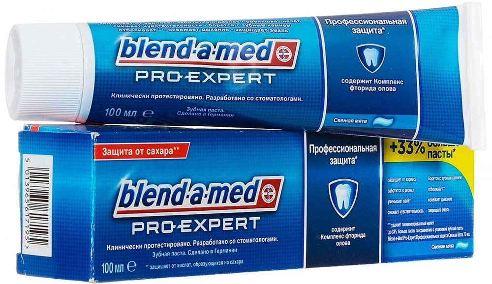 Зубная паста Blend-a-Med Pro-Expert Профессианальная Защита Свежая Мята (100 г.), Россия   { 17195 }