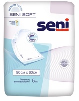 Seni Soft (90 x 60) одноразовые впитывающие пеленки 5 шт    { 98409 } { 90328 }