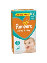 Pampers Sleep & Play 4    9-14 кг   (68 шт) подгузники, Россия  { 03551 }