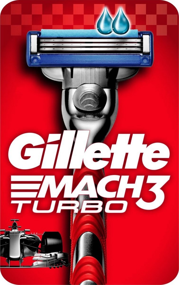 GILLETTE MACH 3 Turbo Бритва + сменная кассета,  Китай { 09805 }