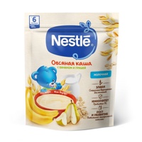 Каша молочная Nestle "Овсяная с грушей и бананом" (с 6 мес.), 190 г. { 23410 }