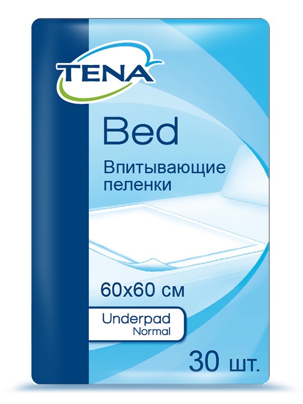 TENA Bed Normal  (60 x 60)    30 шт однораз. впитывающие пеленки, Польша  { 25427 }