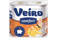 VEIRO Classic Comfort  Бумага туалетная   2-х сл. 4 шт.,   Россия  { 97413 }