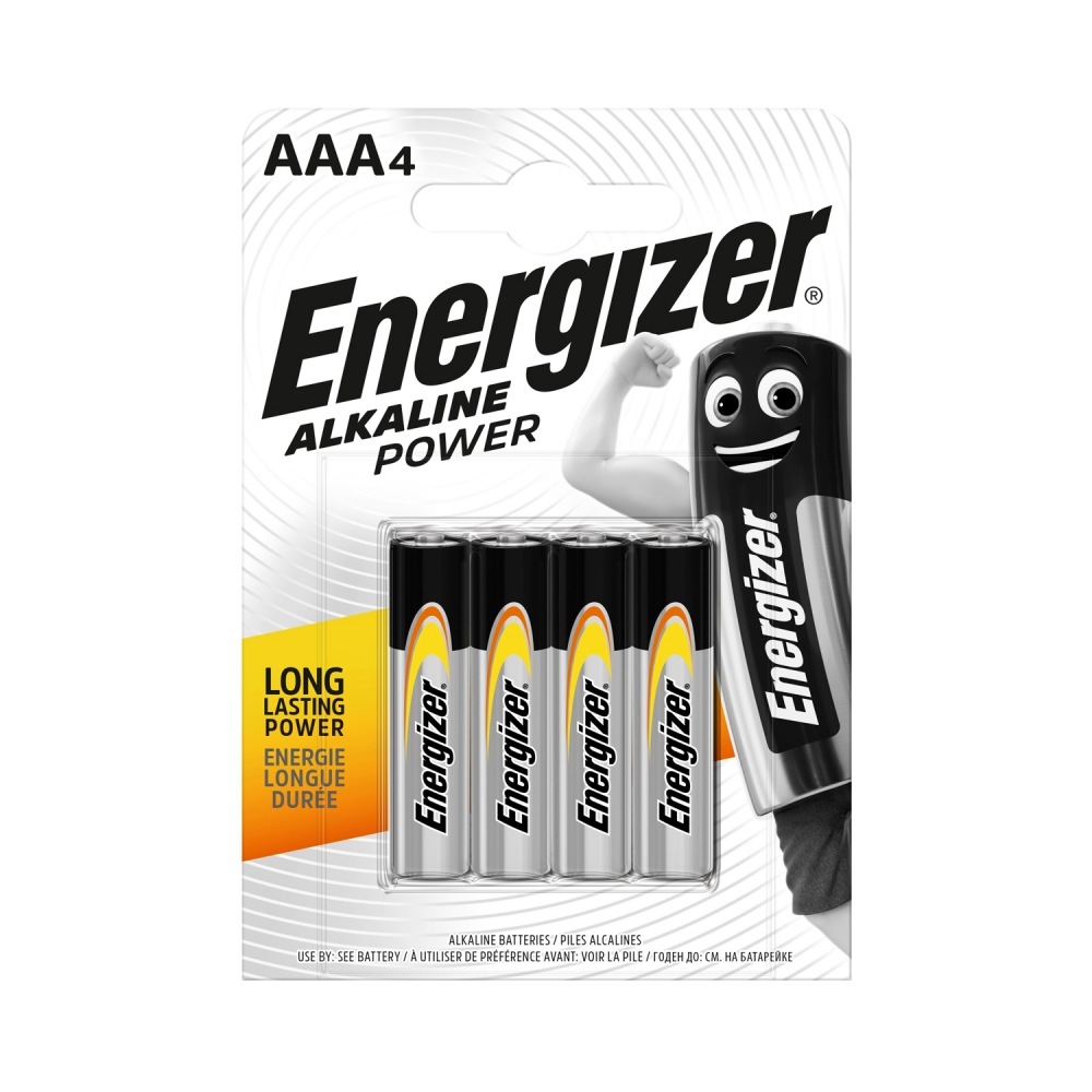 ENERGIZER Power АAA 1.5 v Е92 LR03 4BL Батарейки щелочные ( 3+1 ), США  { 02097 }