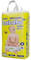 Lalaku Pants 4 Maxi  7-14 кг  ( 46 шт ) трусики-подгузники, Узбекистан   { 00687 }  