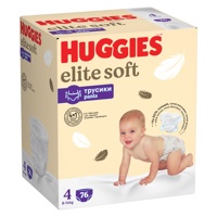 Huggies Трусики Elit Soft BOX  4 9-14 кг (76 шт)   Подгузники-трусики  { 49347 }   3 % НЕ ДЕЙСТВУЕТ