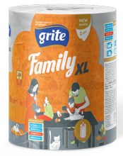 Полотенца бумажные GRITE XL mix  1 шт , Литва { 48613 }    