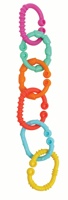 PLAYGRO Развивающая цепочка-прорезыватель на коляску "Разноцветные колечки"   { 45566 }