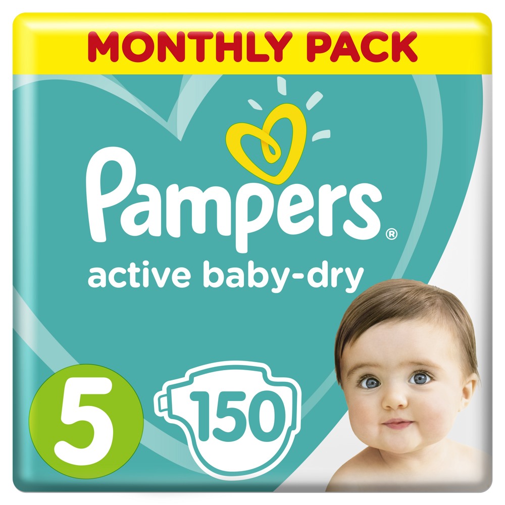Pampers Active Baby 5 Junior (11-16 ) Giant Pack 150  ,   { 72594 } 