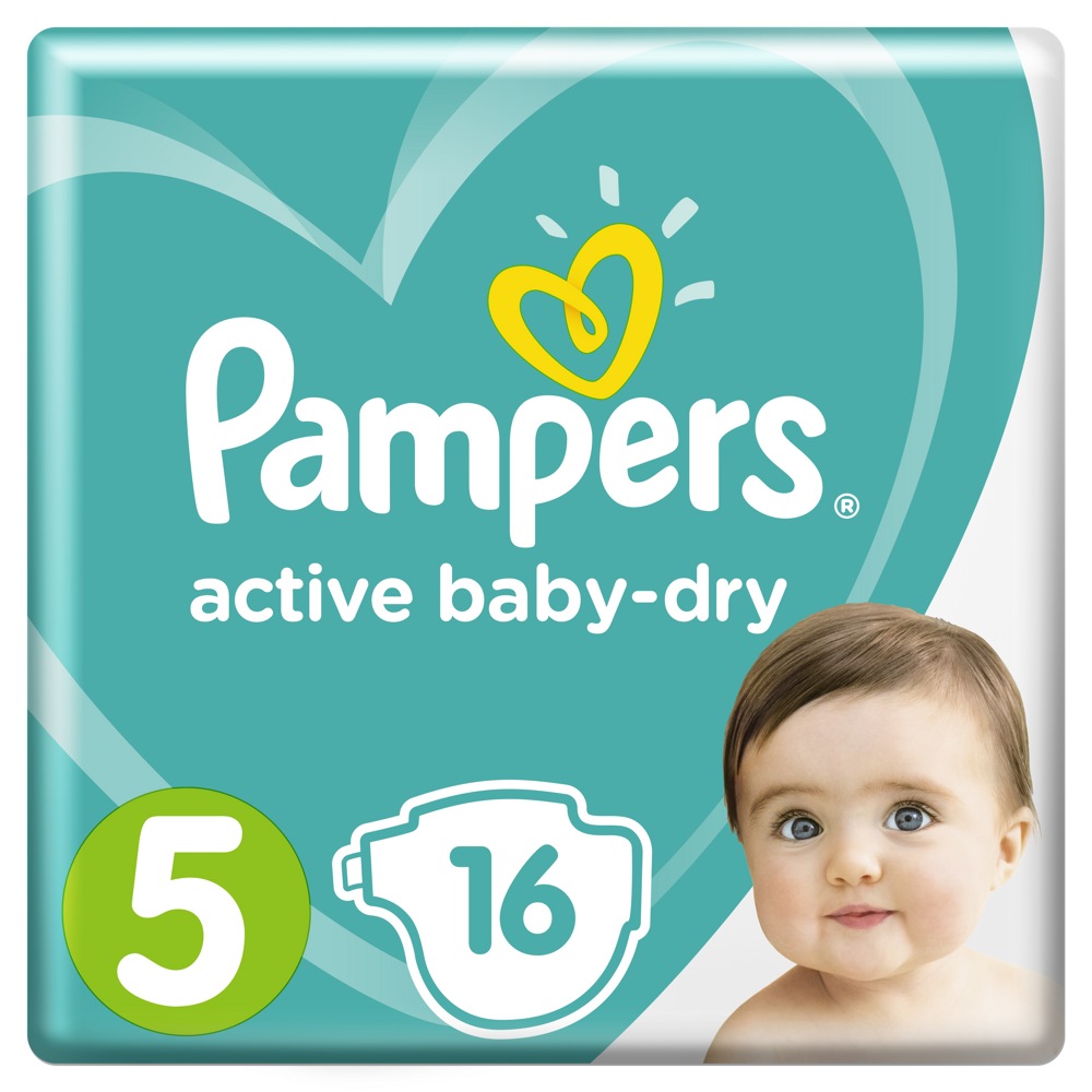 Pampers Active Baby 5 Junior (11-16 кг)  16 шт подгузники, Россия  { 83882 }