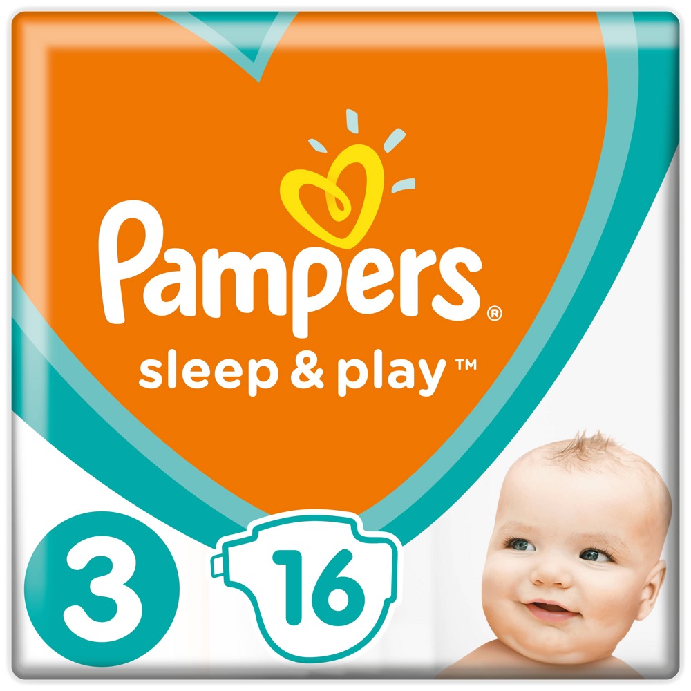 Pampers Sleep & Play 3 Midi (6-10 кг) 16 шт подгузники, Россия  { 84599 }