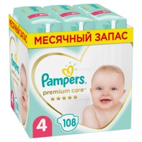 Pampers Premium Care 4 Maxi (9-14 кг) 108 шт подгузники, Россия  { 48835 }    СКИДКА  3% НЕ ДЕЙСТВУЕТ