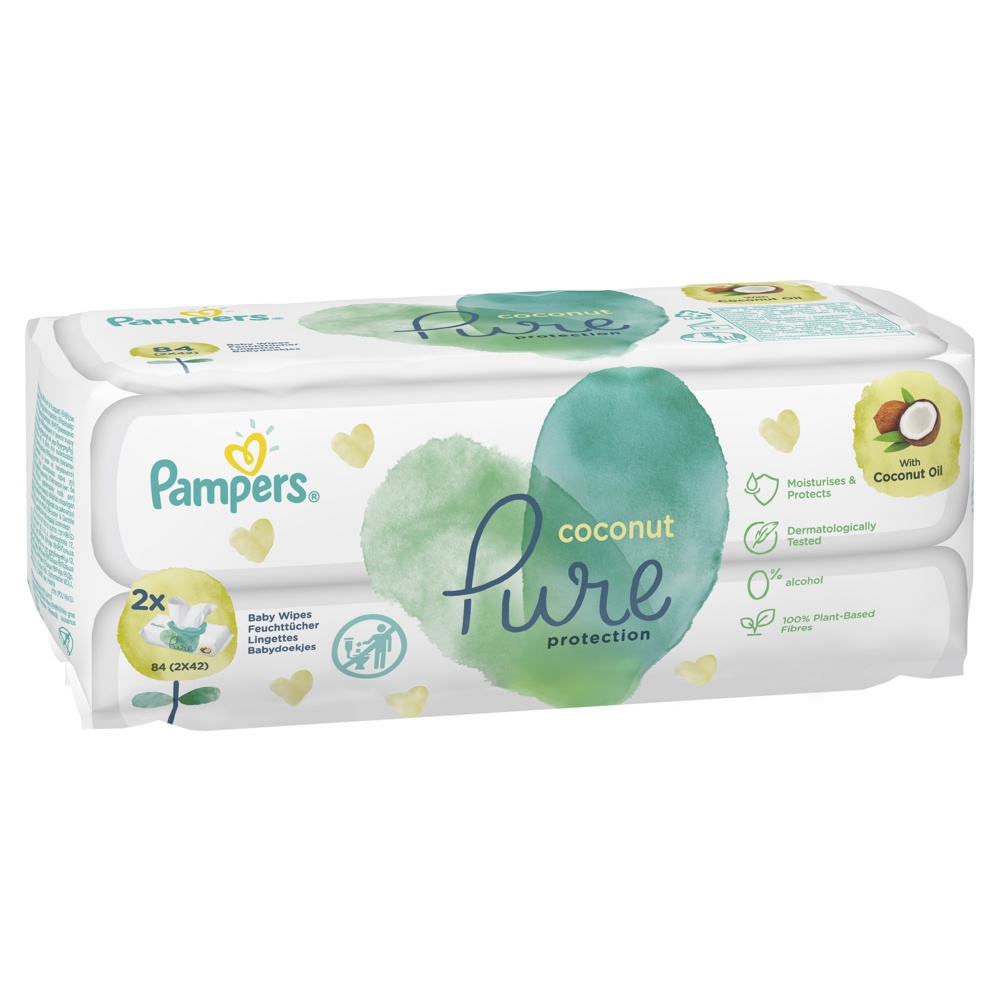 .  / Pampers  Pure Protection Coconut   (2*42 ),    { 08874 } 