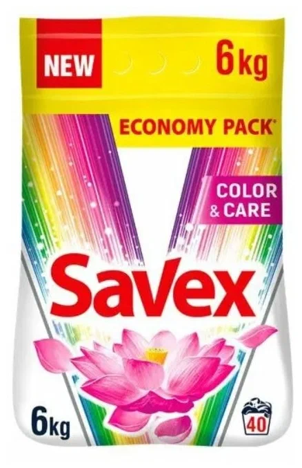 Savex  Color & Care Automat Средство моющее  порошкообразное ( 6 кг), Болгария { 25334 }