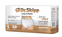 DR.SKIPP ULTRA  3 Large ( 6*,20 шт)Подгузники-трусики впитывающие для взрослых ( 100-140см) Китай  {80067 }