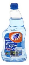 HELP ср-во для мытья стёкол (запасной блок) без распылителя (750 мл)  Свежий азон, Россия