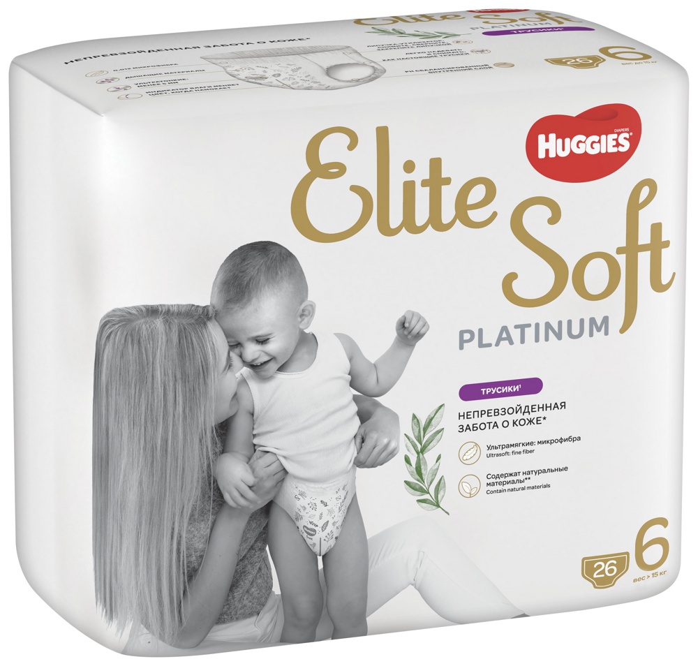 Huggies  Elit Soft  Platinum  6 (15+ )  (26 ) -  { 48845 }