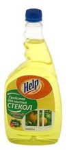 HELP ср-во для мытья стёкол (запасной блок) без распылителя (750 мл)  Лимон, Россия