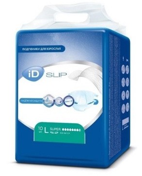 ID SLIP 3 Large (7,5*, 10 шт ) Подгузники для взрослых (100-160 см), РФ    { 07594 }