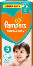 Pampers Sleep&Play 5    11-16 кг    (58 шт ) подгузники, Россия  { 03582 }