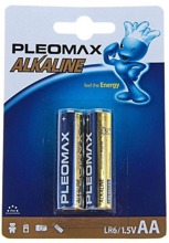PLEOMAX LR6 2BL AA 1.5 v Батарейки алкалиновые ( 2 шт ), КНР  { 34106 }