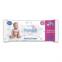 Влаж. салфетки PADDLERS Soft and Cream для детей  ( 120 шт ), Турция  { 30599 }