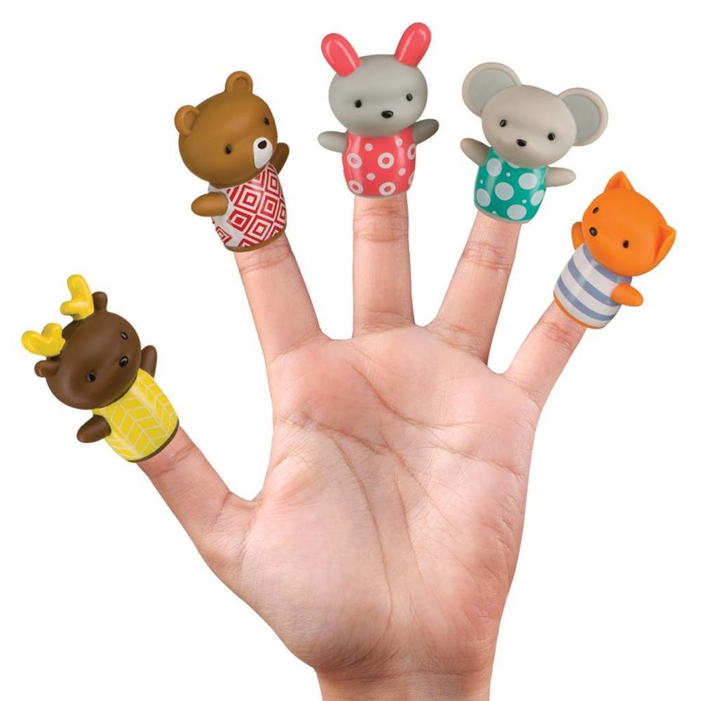 Happy Baby Игрушки на пальцы для ванной Little friends, 6 шт, 6 мес+, Китай  { 17568 } 
