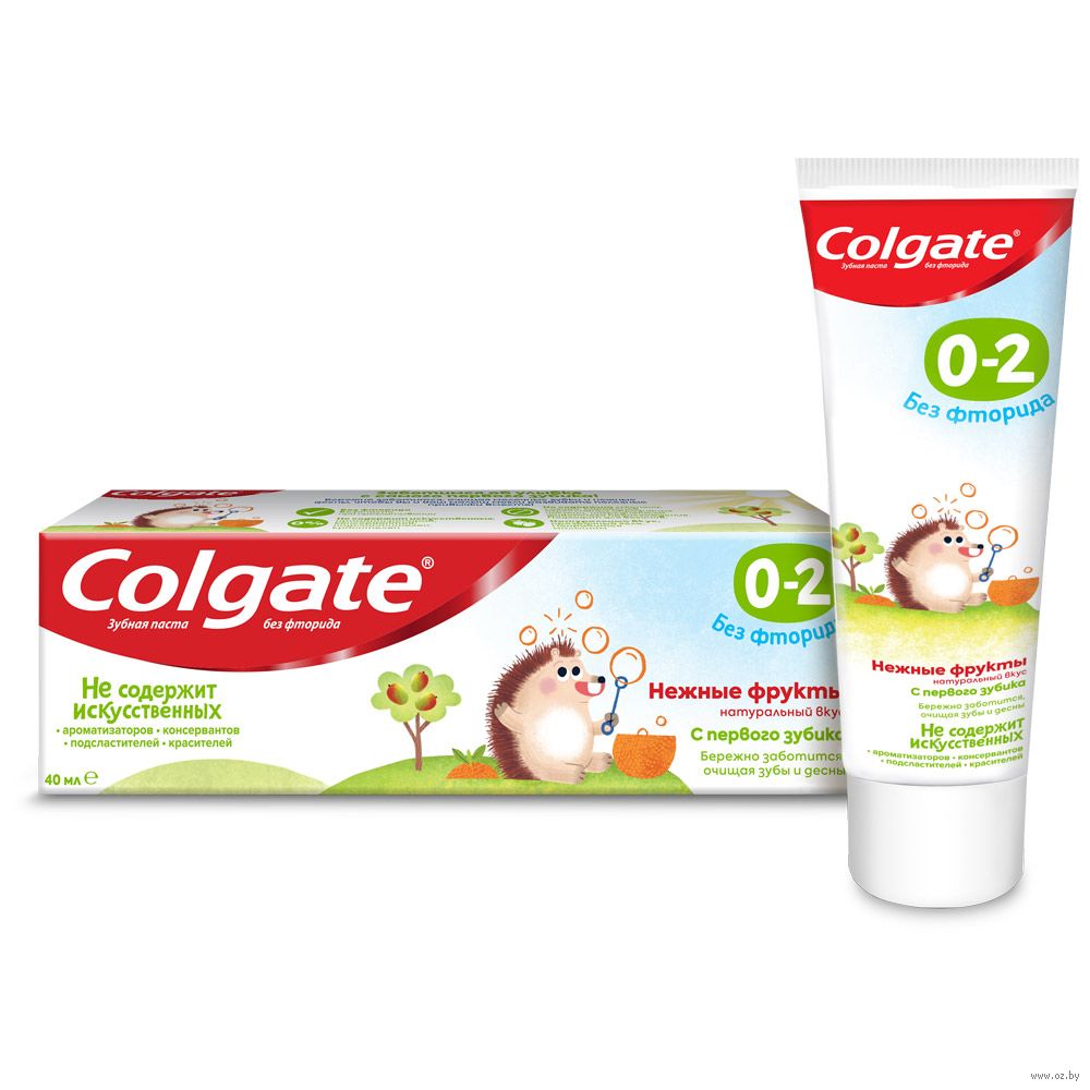 COLGATE детская зубная паста без фторида, 0-2 года ( 40 мл )   { 25538 }
