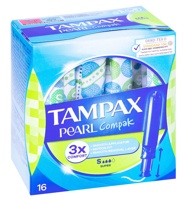 Тампоны Tampax Compak PEARL SUPER  (16 шт, 3*),Венгрия   ( с аппликатором)   { 00542 }