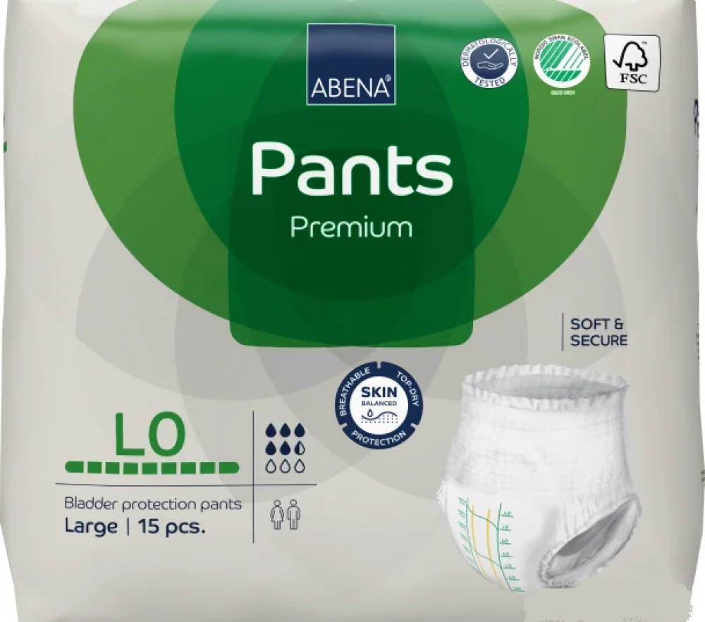 ABENA PANTS Premium L0 Large (5,5*,15 ) -    (100-140 ) { 00847 }