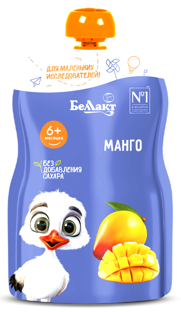 БЕЛЛАКТ GUALAPACK пюре из манго 90г,   б/с  с 6 мес. { 04667 } - фото1