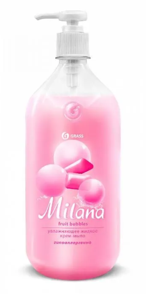 MILANA  Fruit bubbles  Крем-мыло жидкое увлажняющее ( 1000 мл), Россия  { 27819 } - фото1