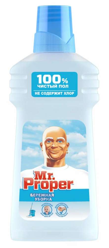 Mr. Proper Бережная Уборка моющая жидкость для полов и стен 1 л, РФ    { 28879 } - фото1