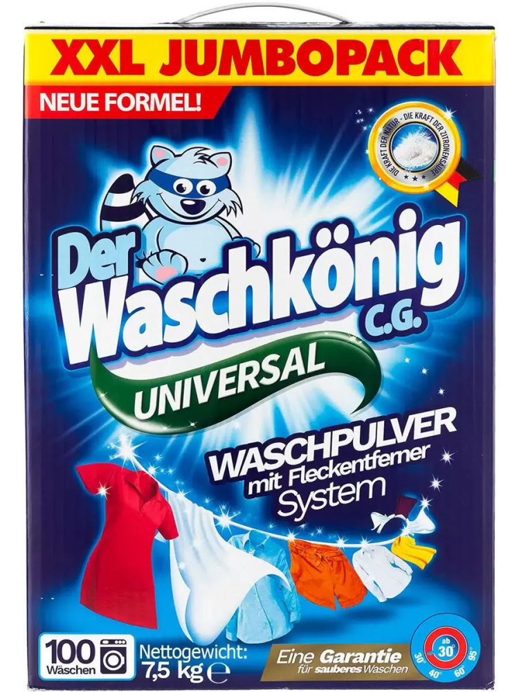 Der Waschkonig C.G. Universal Стиральный порошок 6 кг/ 100 стирок  , Германия   { 34458 } - фото1