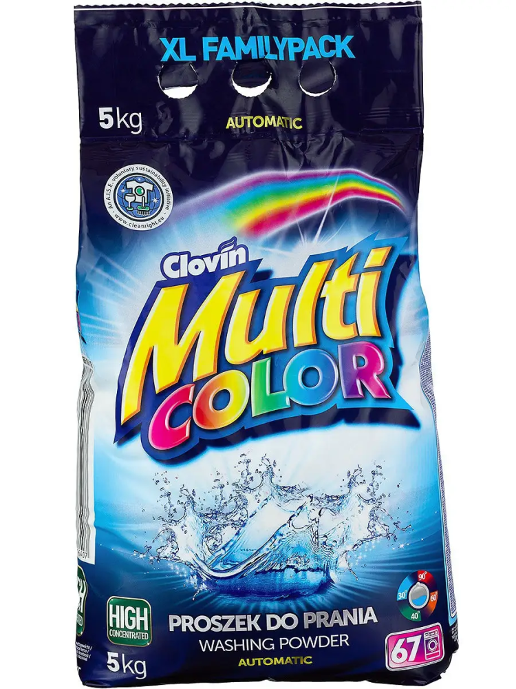 CLOVIN  Multi Clor  Стиральный порошок 5 кг/ 67 стирок  , Польша   { 76407 } - фото1