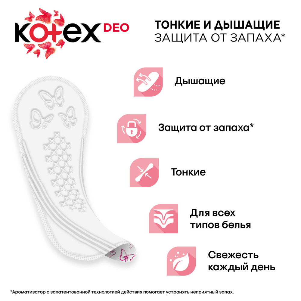 Женск.ежедн.г/прокл. KOTEX Normal 56 шт. 2* Китай { 48050 } - фото2 Женск.ежедн.г/прокл. KOTEX Normal 56 шт. 2* Китай { 48050 } - фото2