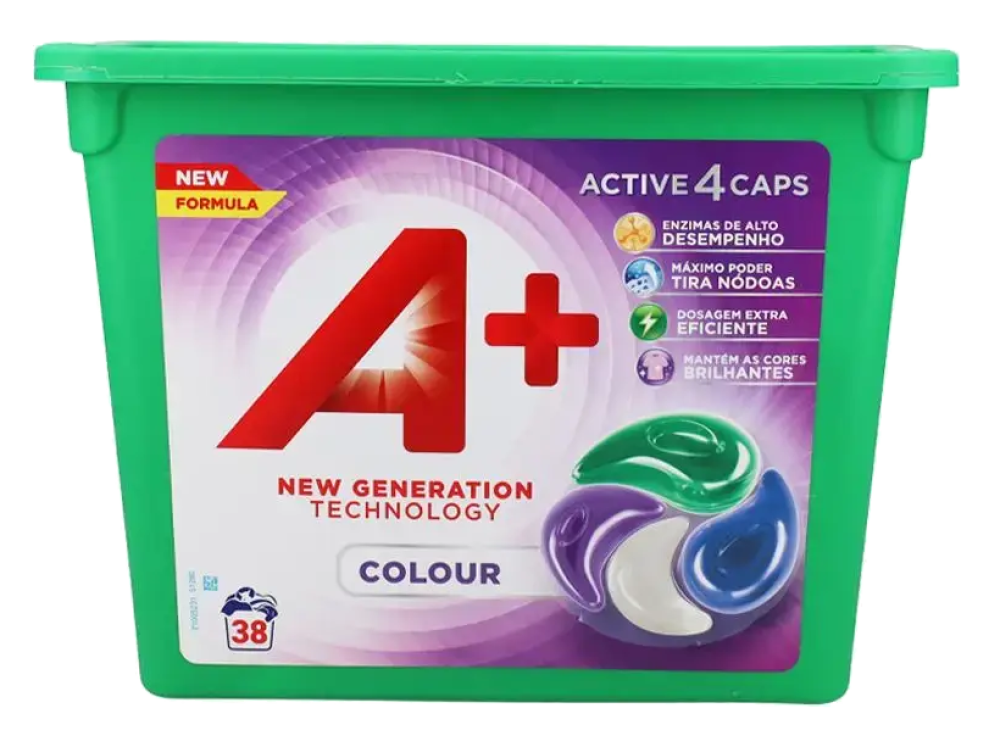 А+  Colour  Капсулы для стирки цветного белья, 38 шт ( 38 стирок ), Испания { 36483 } - фото1