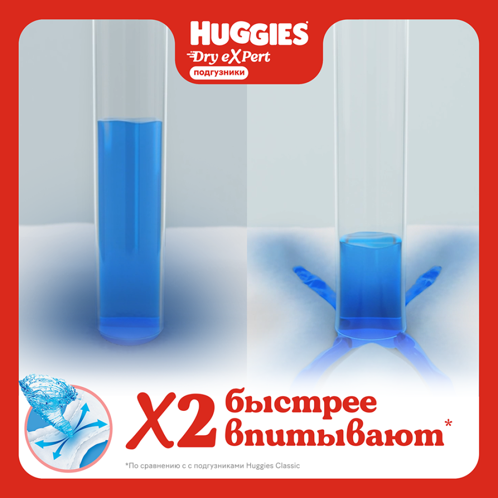 Huggies Dry Expert 4 7-18 кг ( 50 шт ) Подгузники впитывающие, Россия { 92343 } фото-5 Huggies Dry Expert 4 7-18 кг ( 50 шт ) Подгузники впитывающие, Россия { 92343 } фото-5
