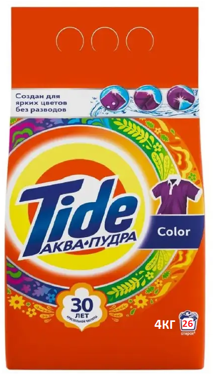 TIDE 4 кг Автомат Color , Россия { 31099 } - фото1 TIDE 4 кг Автомат Color , Россия { 31099 } - фото1