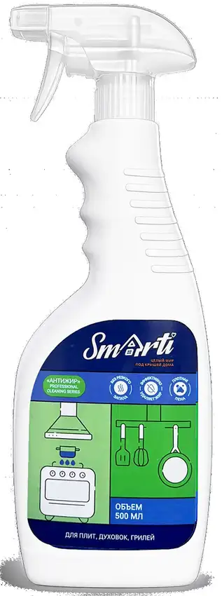 SMARTI Антижир Средство чистящее для плит, духовок, грилей 500 мл., РБ { 01789 } - фото1 SMARTI Антижир Средство чистящее для плит, духовок, грилей 500 мл., РБ { 01789 } - фото1