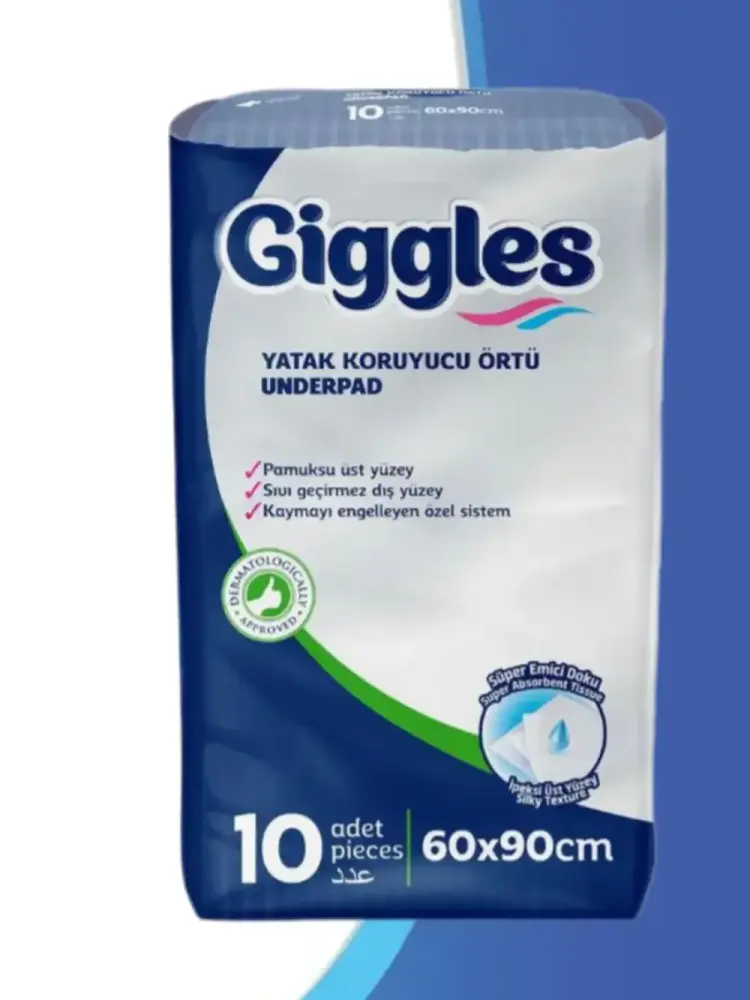 GIGGLES  ( 60 х 90 )   10 шт Пеленки впитывающие одноразовые, Турция   { 02027 } фото-2
