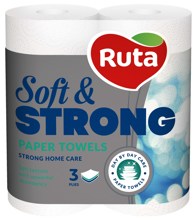 RUTA Soft Strong  Полотенца бумажные  2 шт 3-сл., Украина    { 48651 }