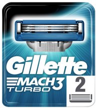 GILLETTE MACH 3 Turbo Кассеты сменные  2 шт , Германия   { 75143 }