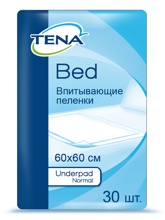 TENA Bed Normal  (60 x 60)    30 шт однораз. впитывающие пеленки, Польша  { 25427 }