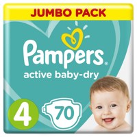 Pampers Active Baby-Dry 4 Maxi (9-14 кг) 70 шт Jumbo Pack  подгузники, Россия    { 44769 }    СКИДКА  3 % НЕ ДЕЙСТВУЕТ!!!