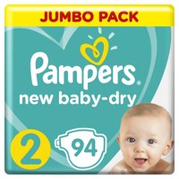 Pampers New Baby-Dry 2 Mini (94 шт) 4-8 кг Jumbo Pack  подгузники, Россия   { 64613 }  